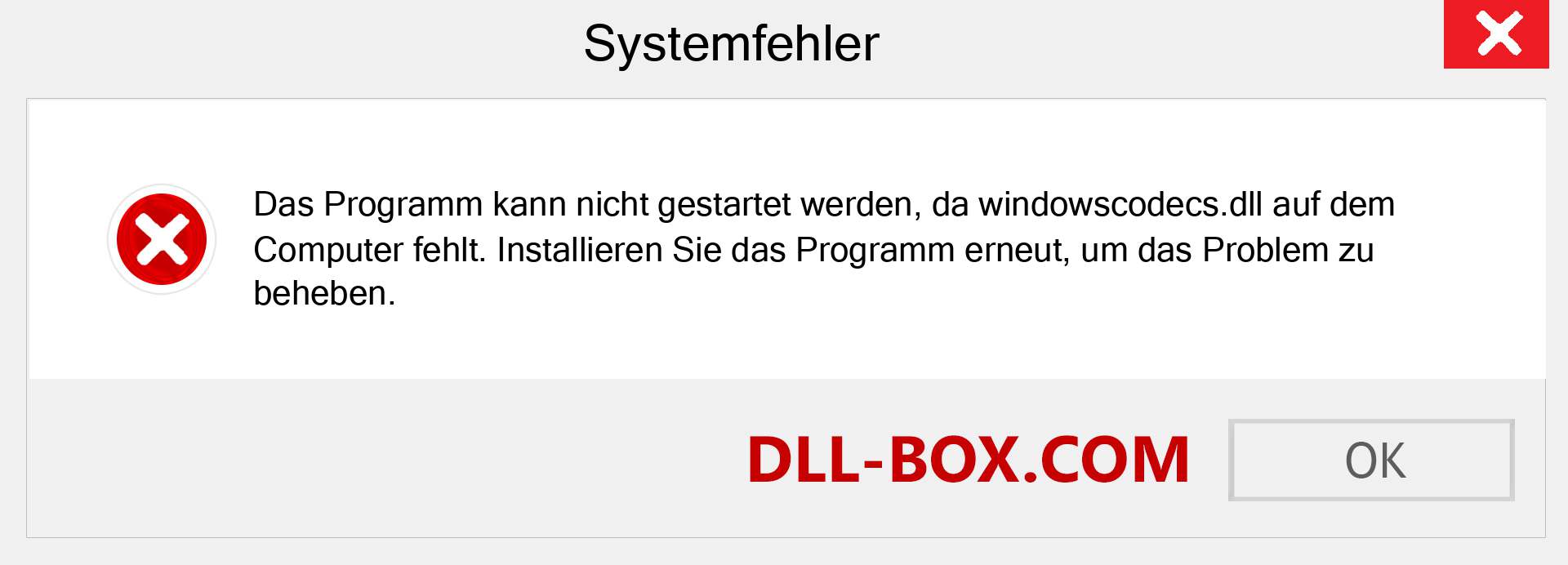 windowscodecs.dll-Datei fehlt?. Download für Windows 7, 8, 10 - Fix windowscodecs dll Missing Error unter Windows, Fotos, Bildern