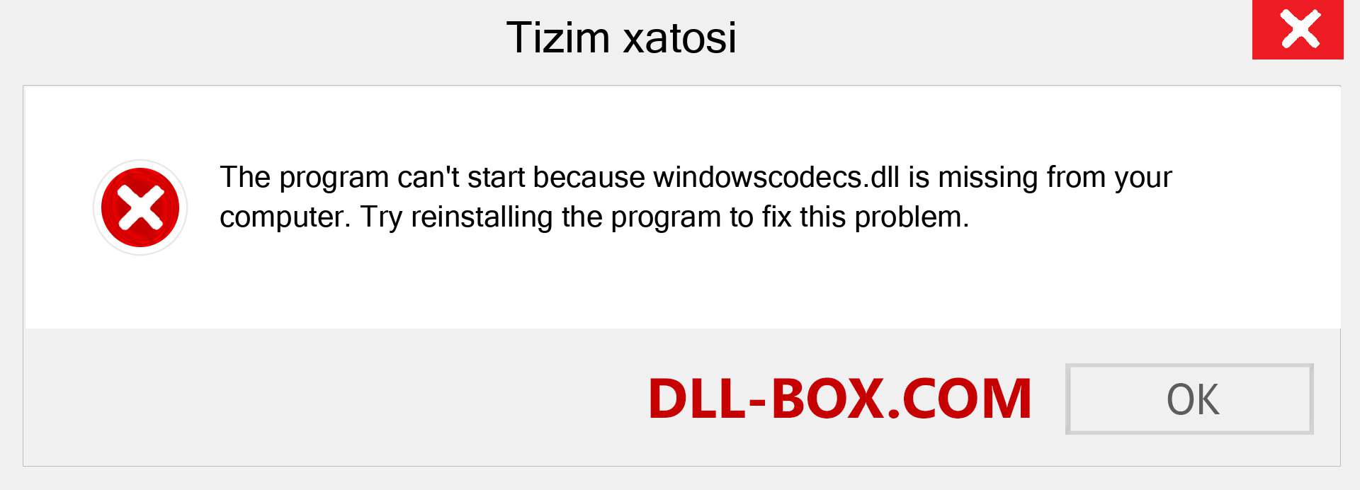 windowscodecs.dll fayli yo'qolganmi?. Windows 7, 8, 10 uchun yuklab olish - Windowsda windowscodecs dll etishmayotgan xatoni tuzating, rasmlar, rasmlar